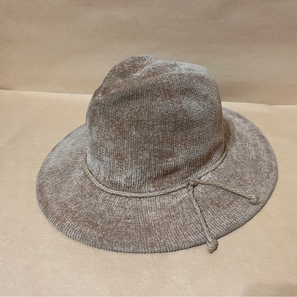 Anthropologie | Chenille Fedora Floppy Western Hat Neutral One Size - Picture 2 of 14